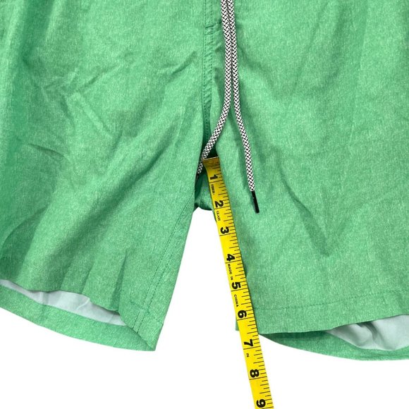 Maamgic Swim Trunks Mens Green Polyester Stretch Swimsuit 6.5" Size L - Picture 8 of 13